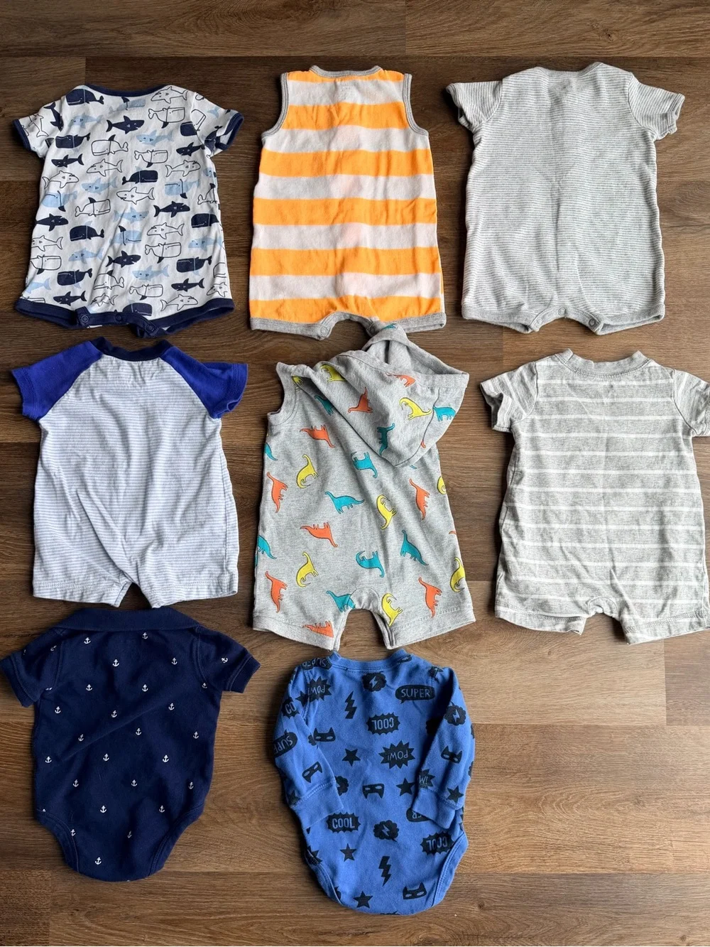 CARTER’S | Baby Boy Romper Bundle | Summer Outfits | Onesies Bodysuits Set